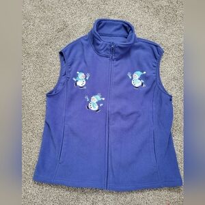 New Snowman Fleece Vest